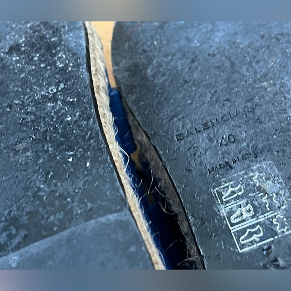 Balenciaga Electric Blue suede Wedge Sandals with Crisscross Straps - Picture 9 of 13